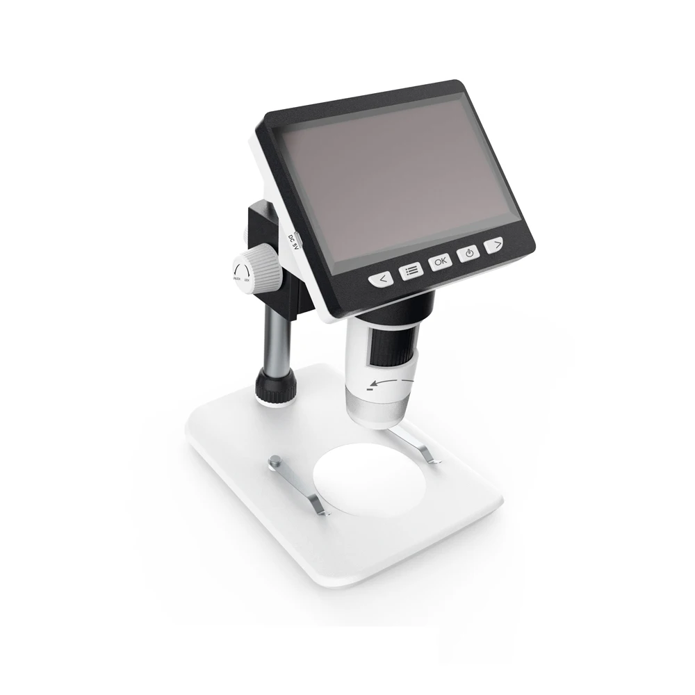 Dual Power Supply Mode Multifunction Digital LCD Desktop Microscope Portable 4.3 inches HD Electronic Biological | Инструменты
