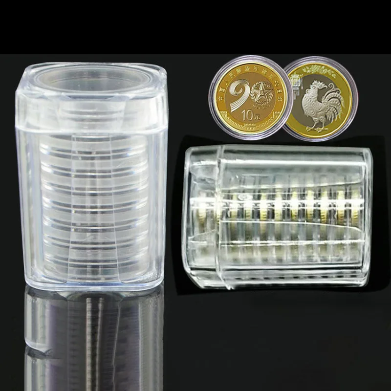 Round Coin Boxes Plastic Clear Capsule Box Collection Tube Holder Case Storage for 27mm Coins
Round Coin Boxes Plastic Clear Capsule Box Collection Tube Holder Case Storage for 27mm Coins