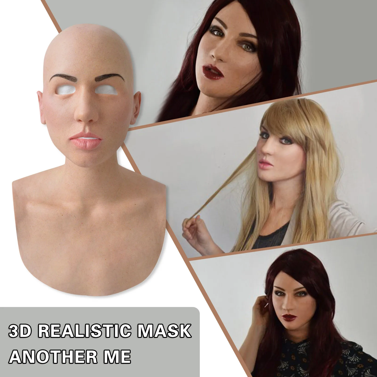 Realistic mascara protectora Party Cosplay Another Me-The Fair Halloween Holiday Funny Masks Supersoft Bald Beauty Adult Free Sh
Realistic mascara protectora Party Cosplay Another Me-The Fair Halloween Holiday Funny Masks Supersoft Bald Beauty Adult Free Sh