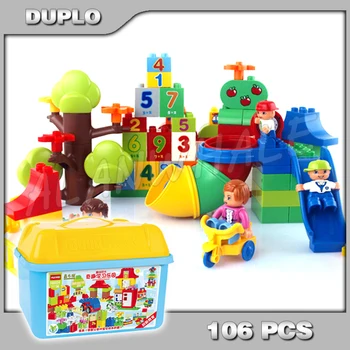 106pcs My First Learning Park Tree Number House Picnic Model Big Size Building Blocks Bricks Kid Toys Compatible with Lago Duplo
106pcs My First Learning Park Tree Number House Picnic Model Big Size Building Blocks Bricks Kid Toys Compatible with Lago Duplo
