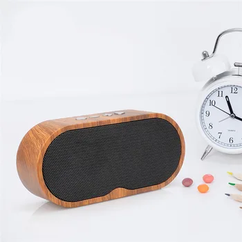 

Portable Retro Wood Grain Bluetooth Speaker Wireless Stereo Subwoofer TF Card Play Music Speakers With Microphone Handsfree Call