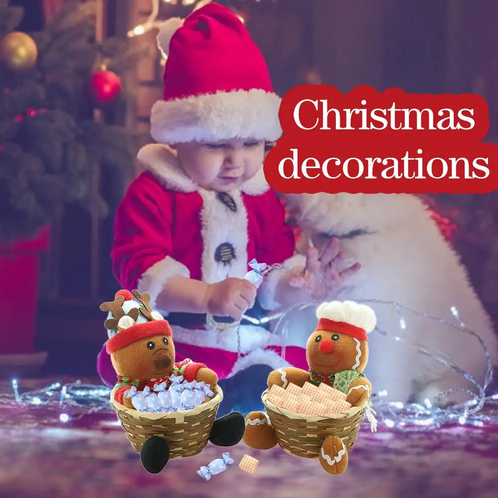 2020 christmas candy storage basket doll fruit decoration bowl