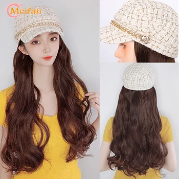 MEIFAN Synthetic Long Wavy Curly Beret Hat Wig Hair Extensions Travel Cadet Hat Retro Octagonal Beret Cap Party Wig 
MEIFAN Synthetic Long Wavy Curly Beret Hat Wig Hair Extensions Travel Cadet Hat Retro Octagonal Beret Cap Party Wig