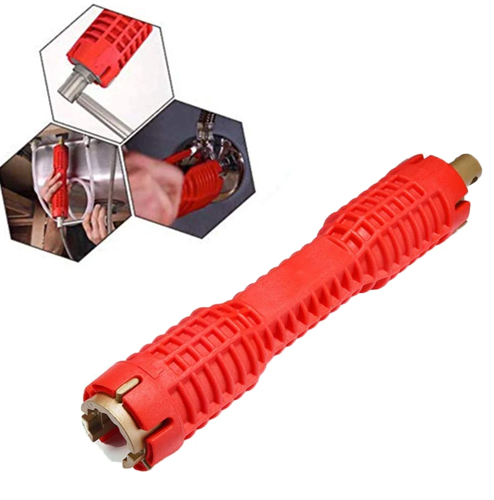 Multifunctional Faucet Wrench Tool,Double Head Sink Installer Tool Water Pipe Spanner Tackle For Plumbers And Homeowners
Multifunctional Faucet Wrench Tool,Double Head Sink Installer Tool Water Pipe Spanner Tackle For Plumbers And Homeowners