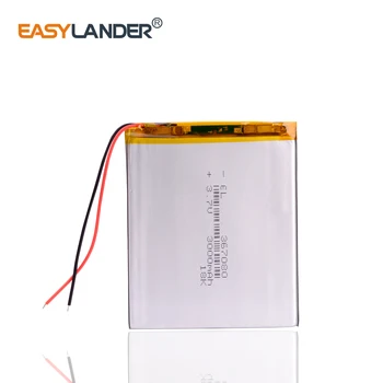 

3.7V 407080 3000 mAh lithium ion batteries Polymer Lithium li ion Battery For GPS Tablet PC Speaker E-book MID IPAQ
