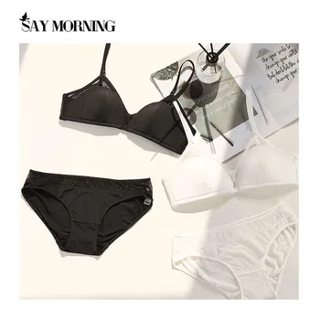 SAY MORNING Women Intimates Bra & Brief Sets Sexy Lingerie Triangle Cup Lace French Sexy Underwear
SAY MORNING Women Intimates Bra & Brief Sets Sexy Lingerie Triangle Cup Lace French Sexy Underwear