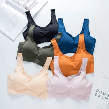 Women Underwear Ice Silk Bra Seamless Push up Lingerie Underwear Sports Bra Top Chest Padded Fitness Vest Bralette Wire Free
Women Underwear Ice Silk Bra Seamless Push up Lingerie Underwear Sports Bra Top Chest Padded Fitness Vest Bralette Wire Free