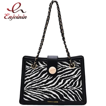 Zebra Pattern &Leopard Designe Purses and Handbags for Women Winter Fashion Shoulder Bag Trend Totes Casual Chain Pouch Bolsas 
Zebra Pattern &Leopard Designe Purses and Handbags for Women Winter Fashion Shoulder Bag Trend Totes Casual Chain Pouch Bolsas