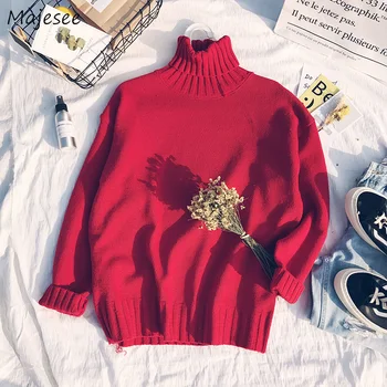 Sweaters Men Thicker Slim Solid Simple All-match Korean Style Daily Soft Warm Knitting Sweater Mens Turtleneck Trendy Pullover
Sweaters Men Thicker Slim Solid Simple All-match Korean Style Daily Soft Warm Knitting Sweater Mens Turtleneck Trendy Pullover