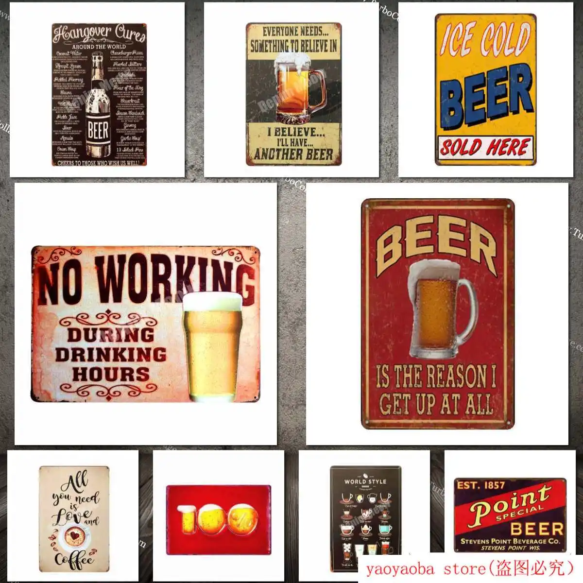 Фото Beer Around The World Vintage Metal Tin Signs Cafe Bar Farmhouse Decorative Plates Drinking Hours Posters Wall Home Decor MN91 | Дом и сад