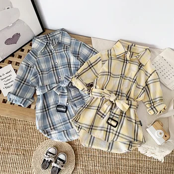 2020 Baby Girls Fashion Plaid Blouse Dress Spring Autumn Summer Elegant Belt Dresses Girl Kids Vestidos Casual Clothes
2020 Baby Girls Fashion Plaid Blouse Dress Spring Autumn Summer Elegant Belt Dresses Girl Kids Vestidos Casual Clothes
