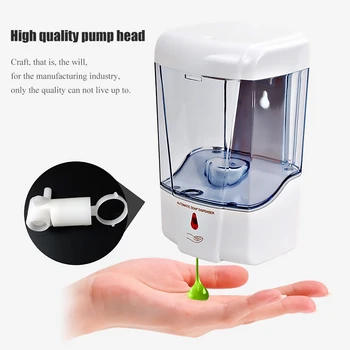 Automatic Soap Dispenser Touchless Sensor Wall Mounted Hand Sanitizer Capacity Detergent 600ml Dispenser For Bathroom Kitchen
Automatic Soap Dispenser Touchless Sensor Wall Mounted Hand Sanitizer Capacity Detergent 600ml Dispenser For Bathroom Kitchen