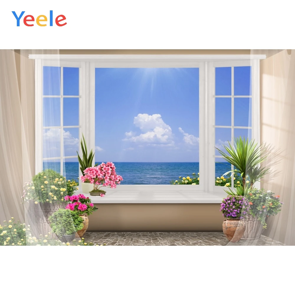 Yeele Seaside Window Curtain Flowers Baby Child Portrait Photography Backgrounds Vinyl Photographic Backdrop For Photo Studio
Yeele Seaside Window Curtain Flowers Baby Child Portrait Photography Backgrounds Vinyl Photographic Backdrop For Photo Studio
