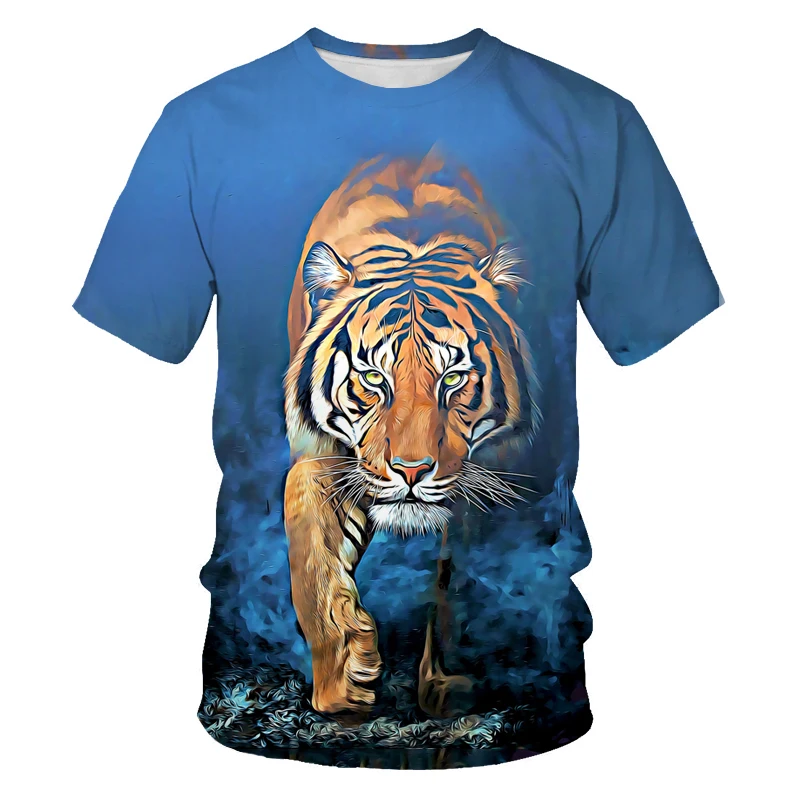 Футболка мужская свободного кроя, модная Повседневная рубашка с синим мультяшным животным, с 3D принтом тигра, ходячая добыча, оверсайз
Футболка мужская свободного кроя, модная Повседневная рубашка с синим мультяшным животным, с 3D принтом тигра, ходячая добыча, оверсайз