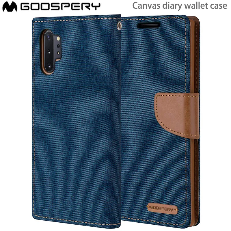 GOOSPERY Canvas Diary Flip Cover Media Stand Card Pocket Wallet Case For Samsung Galaxy note 10 NOTE 10 Plus 10+
GOOSPERY Canvas Diary Flip Cover Media Stand Card Pocket Wallet Case For Samsung Galaxy note 10 NOTE 10 Plus 10+