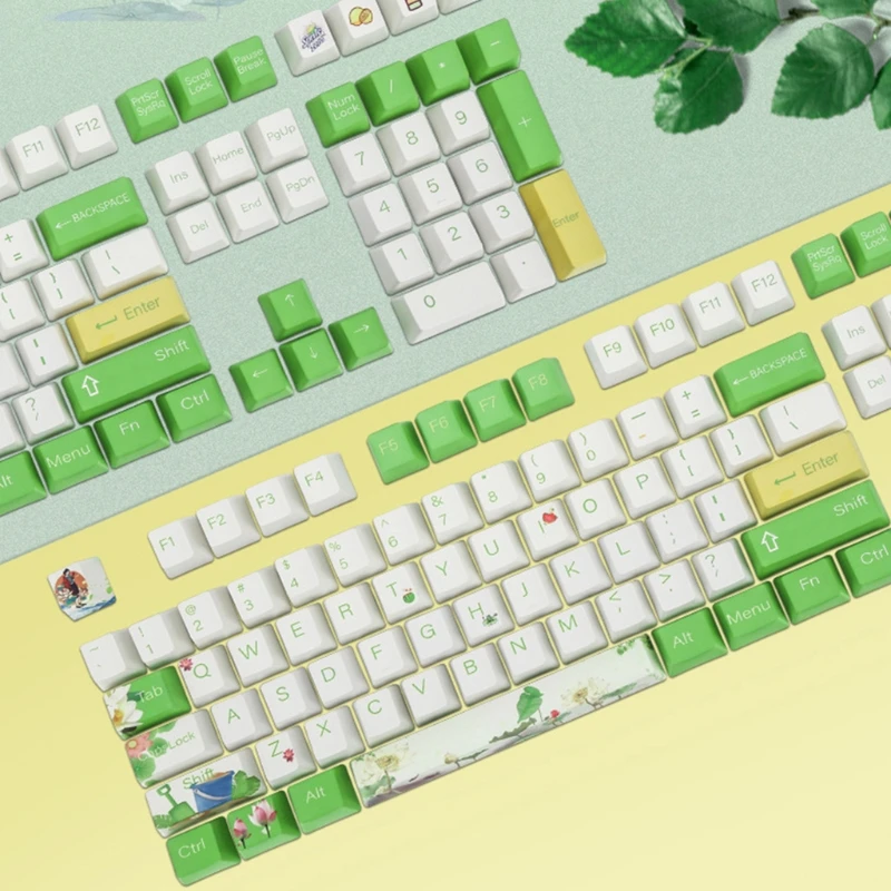 108 keys PBT Keycaps Lettering Keys OEM Injection Key Cap Summer Lotus Mechanical Keyboard Key Cap Switches
108 keys PBT Keycaps Lettering Keys OEM Injection Key Cap Summer Lotus Mechanical Keyboard Key Cap Switches
