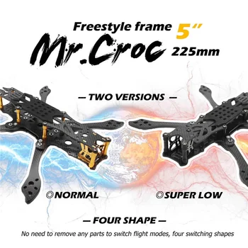 Newest FLYWOO Mr.Croc HD 225mm 5inch \ 6inch \ 7Inch FPV FreeStyle Racing Frame Kit for FPV Racing Drone Parts DIY Accessories 
Newest FLYWOO Mr.Croc HD 225mm 5inch \ 6inch \ 7Inch FPV FreeStyle Racing Frame Kit for FPV Racing Drone Parts DIY Accessories