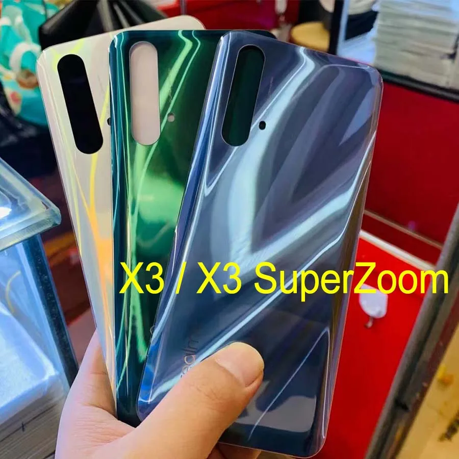 Задняя крышка батарейного отсека для OPPO Realme x3 стеклянный чехол Сменный Чехол X3