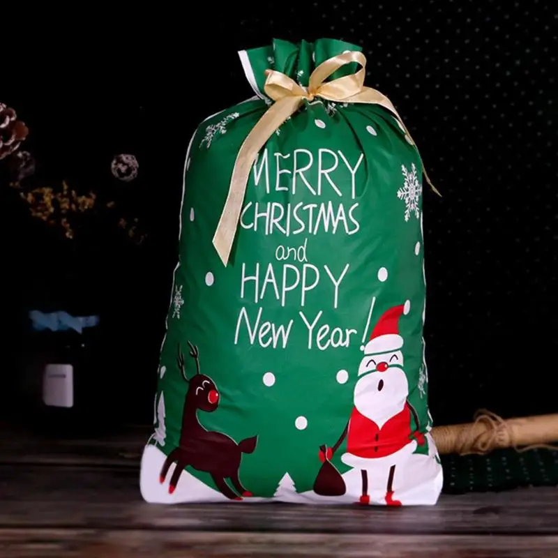 drawstring gift bag candy presents packing bags christmas tree