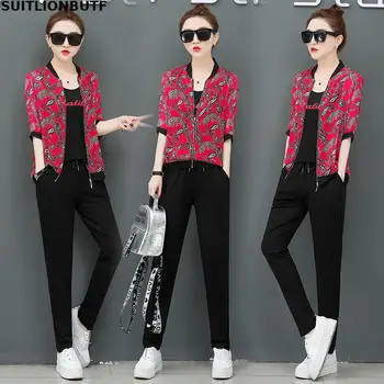 2020 Summer 3 Piece Set Soft Tanks Floral Print Chiffon Coat Elastic Waist Pencil Pants Ropa Mujer Tracksuit Women Korean Sets
2020 Summer 3 Piece Set Soft Tanks Floral Print Chiffon Coat Elastic Waist Pencil Pants Ropa Mujer Tracksuit Women Korean Sets