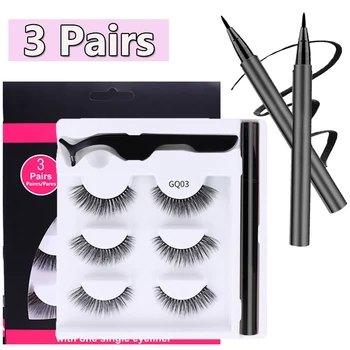 New 3 pairs of self-adhesive liquid small plush fluffy false eyelashes eyeliner set without glue and quick makeup
New 3 pairs of self-adhesive liquid small plush fluffy false eyelashes eyeliner set without glue and quick makeup