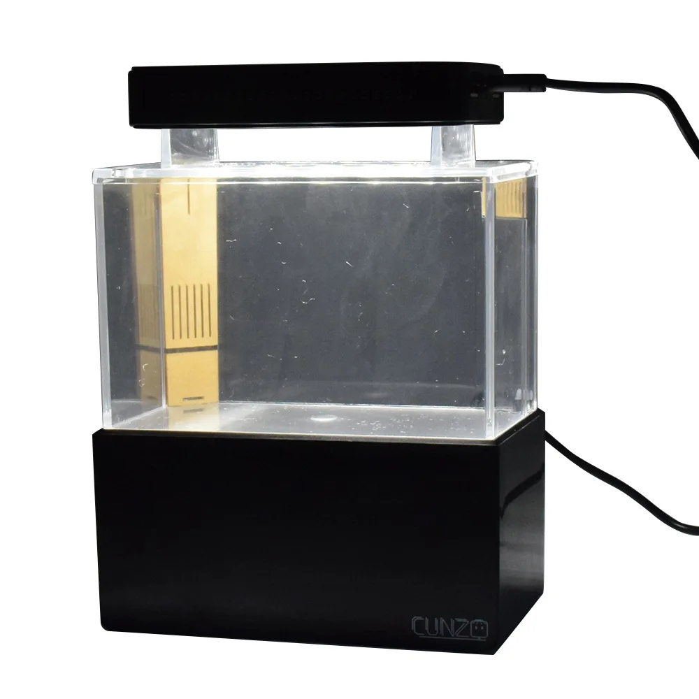 Ecology Fish Tank Integration Filter LED Light System Mini Nano Tank Office Desktop Aquarium 110V-240V