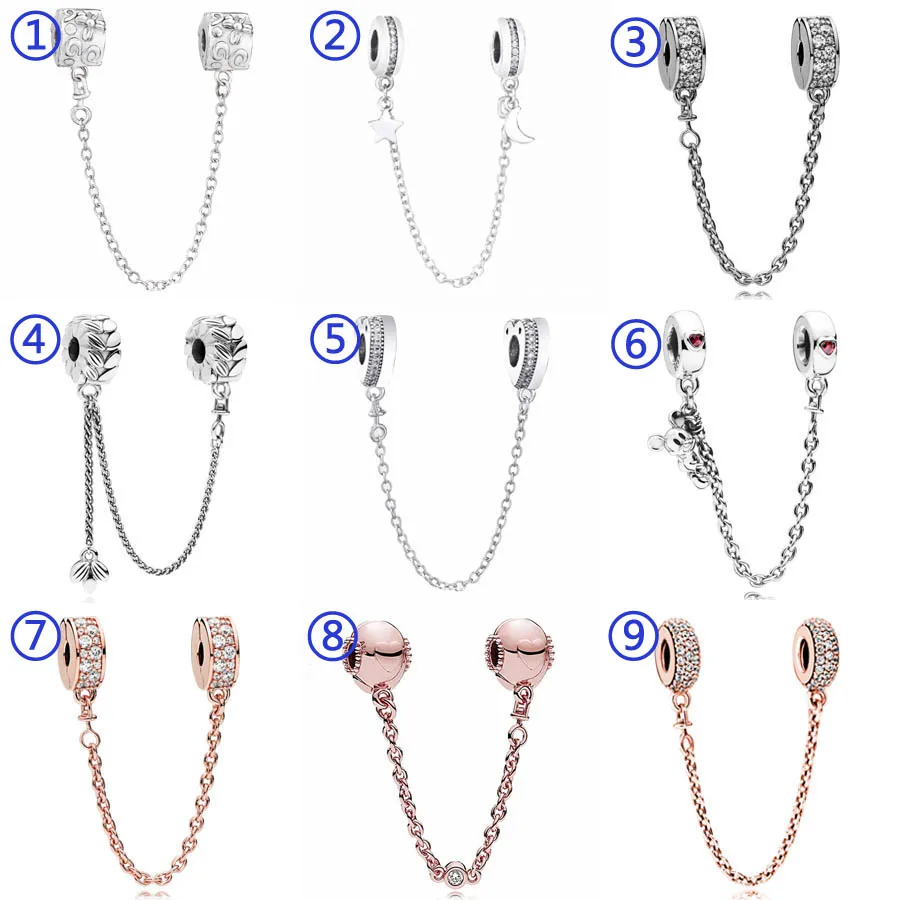 Sparkling Moon & Star Elegance Arcs of Love Safety Chain Beads Fit Pandora Bracelet 925 Sterling Silver Charm DIY Jewelry
Sparkling Moon & Star Elegance Arcs of Love Safety Chain Beads Fit Pandora Bracelet 925 Sterling Silver Charm DIY Jewelry