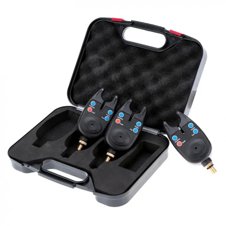 3pcs/lot Carp Fishing Bite Alarm with 2 LEDs Blue Light High Adjustable Tone Volume Sensitivity Loud Sound Speaker | Спорт и