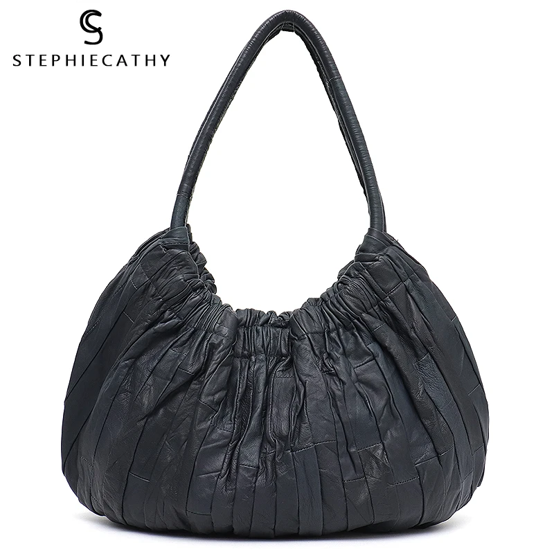 SC Vintage Leather Patchwork Shoulder Bag Women High Quality Sheepskin Handbag Ladies Retro Style Bucket Femal Casual Tote Bolsa
SC Vintage Leather Patchwork Shoulder Bag Women High Quality Sheepskin Handbag Ladies Retro Style Bucket Femal Casual Tote Bolsa