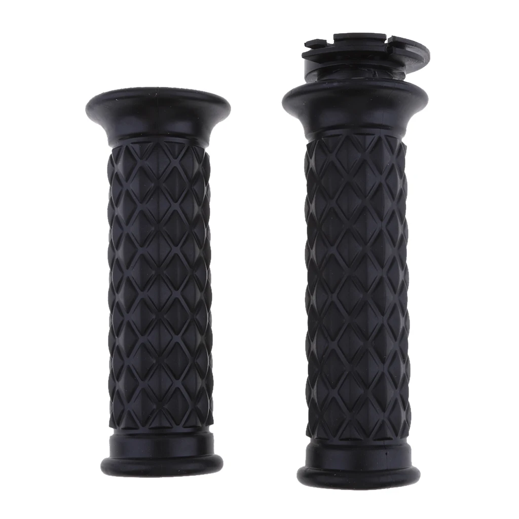 2pcs Rubber 7/8 inch 22mm Handlebar Hand Grips Handgrip Bar End Universal for Cafe Racer Motorbikes, Black 2pcs Rubber 7/8 inch 22mm Handlebar Hand Grips Handgrip Bar End Universal for Cafe Racer Motorbikes, Black