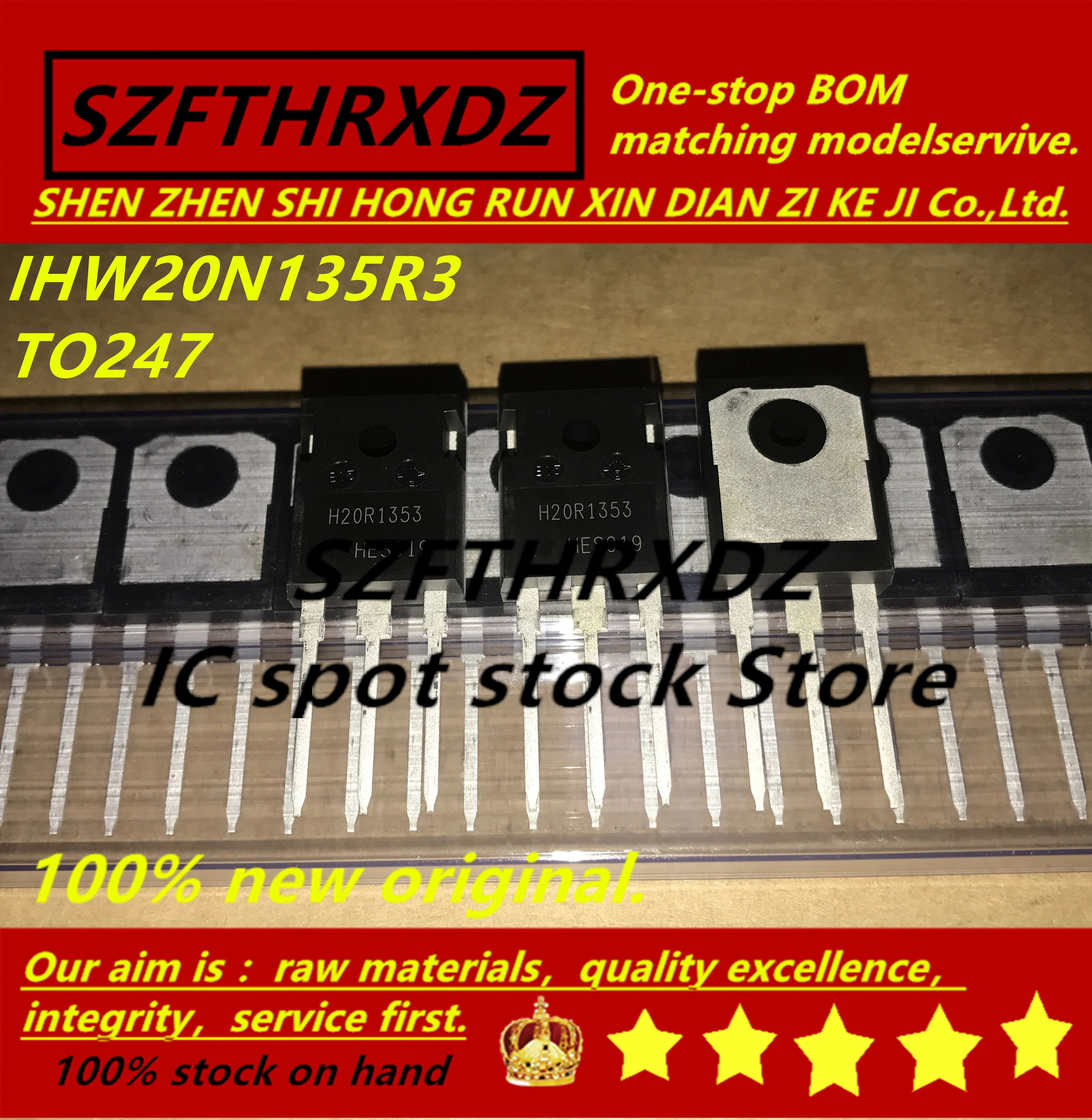 SZFTHRXDZ 100% Новый оригинальный (10 шт.) IHW20N135R3 H20R1353 SPW16N50C3 16N50C3 IPW60R070C6 6R070C6 IPW60R190C6 6R190C6 TO247 |