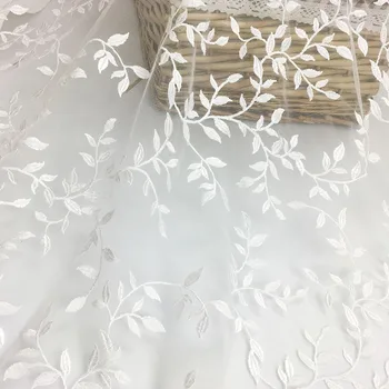 Elegant White Embroidery Leave Branch Lace Fabric Tulle Net Yarn Polyster Material For Sew Wedding Dress Bridal gown Party Dress
Elegant White Embroidery Leave Branch Lace Fabric Tulle Net Yarn Polyster Material For Sew Wedding Dress Bridal gown Party Dress