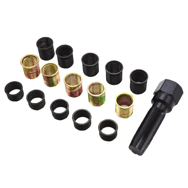 16 Pcs M14x1.25 Spark Plug Rethread Thread Repair Tools Kit Wire Sleeve w/ Case
16 Pcs M14x1.25 Spark Plug Rethread Thread Repair Tools Kit Wire Sleeve w/ Case