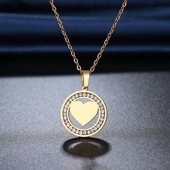 CACANA 316L Stainless Steel A Heart-shaped Necklace NEW Crystal Rhinestone Necklaces For Women Wedding Valentine's Day Gifts 
CACANA 316L Stainless Steel A Heart-shaped Necklace NEW Crystal Rhinestone Necklaces For Women Wedding Valentine's Day Gifts