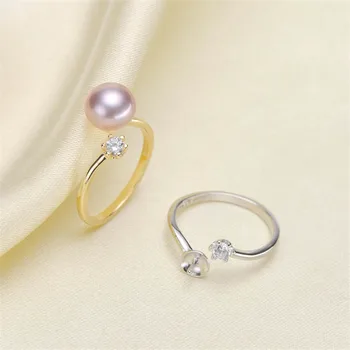 Trendy style 925 Silver Pearl Ring Finger Ring Adjustable Resizable Ring Findings and Component Jewelry Part Fitting Accessorie
Trendy style 925 Silver Pearl Ring Finger Ring Adjustable Resizable Ring Findings and Component Jewelry Part Fitting Accessorie