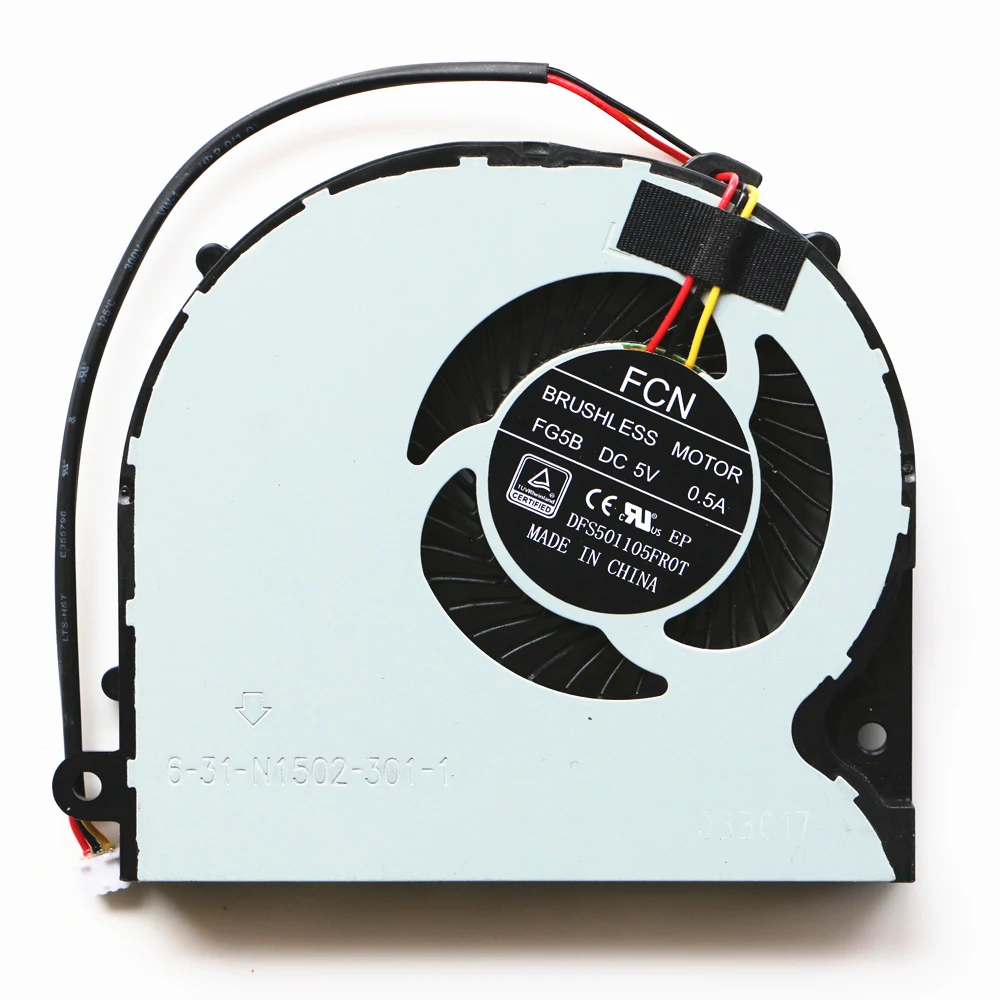 Новый оригинальный вентилятор ЦП для Metabox Clevo P650SE P650SA P651SE P651SG охлаждения