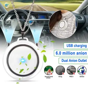 USB Portable Wearable Air Purifier Personal Mini Air Necklace Negative Ion Air Freshener No Radiation Low Noise for Adults 
USB Portable Wearable Air Purifier Personal Mini Air Necklace Negative Ion Air Freshener No Radiation Low Noise for Adults