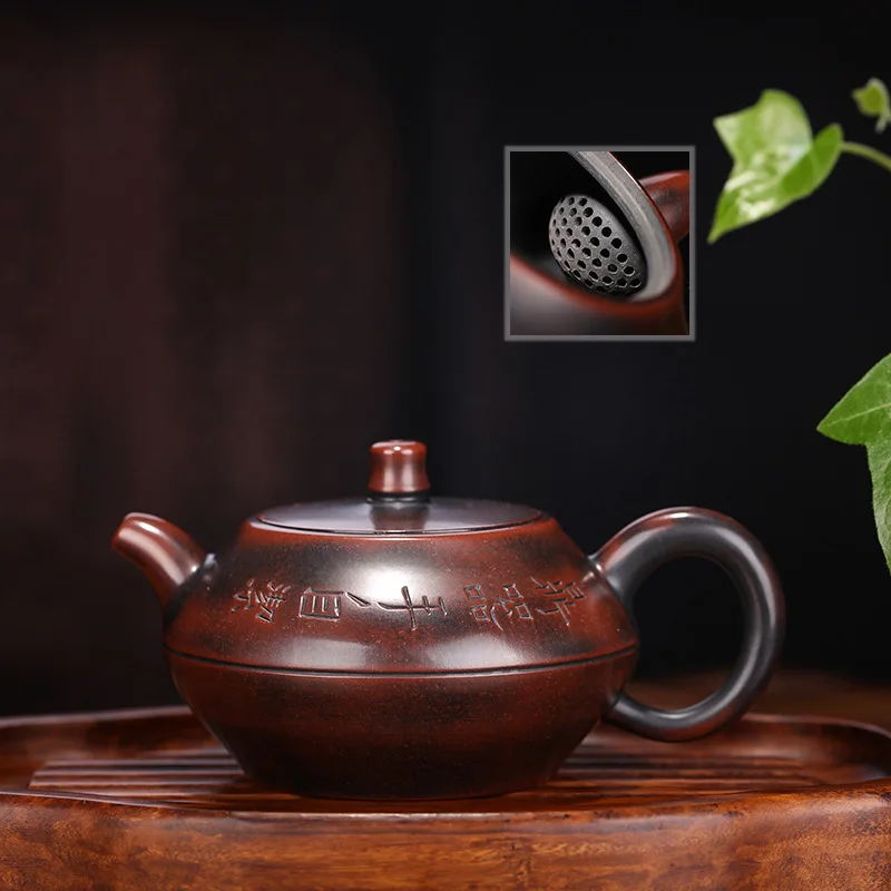 Yixing Ding Shu Zhen Famous Manual The Ball Kong He He Dark-red Enameled Pottery Teapot Raw Ore Naxing Ceramic Teapot Tea Set
Yixing Ding Shu Zhen Famous Manual The Ball Kong He He Dark-red Enameled Pottery Teapot Raw Ore Naxing Ceramic Teapot Tea Set