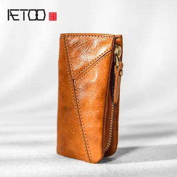AETOO Copper buckle leather key bag, men's zipper car key bag, psoriasis multi-functional waist padkey key bag woman
AETOO Copper buckle leather key bag, men's zipper car key bag, psoriasis multi-functional waist padkey key bag woman
