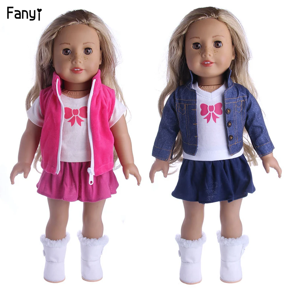 American 18 doll girl clothes dress suit for 43 cm baby toy doll cowboy suit and pink suit doll accessories
American 18 doll girl clothes dress suit for 43 cm baby toy doll cowboy suit and pink suit doll accessories