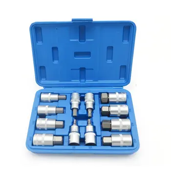 12PCS Metric Hex Bit Socket Set 1/2 Inch Drive Alle Key Chrome Vanadium Steel Screwdriver Bit Sockets Sleeve Wrench
12PCS Metric Hex Bit Socket Set 1/2 Inch Drive Alle Key Chrome Vanadium Steel Screwdriver Bit Sockets Sleeve Wrench