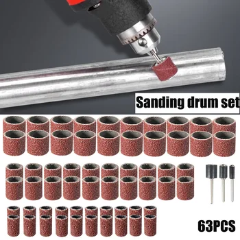 63pcs Sandpaper Sanding Drum Kit with 1/2 3/8 1/4 Inch Sanding Mandrels Fit Rotary Tools for Sand Shape Groove Woods Fiberglass 
63pcs Sandpaper Sanding Drum Kit with 1/2 3/8 1/4 Inch Sanding Mandrels Fit Rotary Tools for Sand Shape Groove Woods Fiberglass