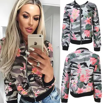 Womens Ladies Retro Floral Zipper Up Bomber Jacket Casual Coat Outwear S-XL 
Womens Ladies Retro Floral Zipper Up Bomber Jacket Casual Coat Outwear S-XL