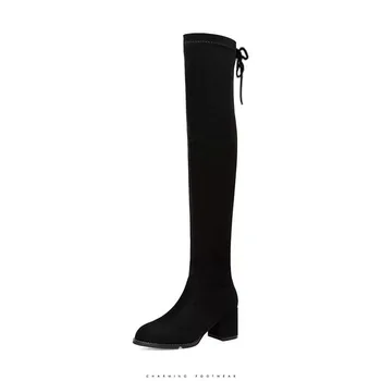 Over-the-knee Boots Women Shoes 2020 Winter Stretch Sexy High Heels Ladies Thigh High Boots Female Thick Slim Shoe Plus Size 43
Over-the-knee Boots Women Shoes 2020 Winter Stretch Sexy High Heels Ladies Thigh High Boots Female Thick Slim Shoe Plus Size 43