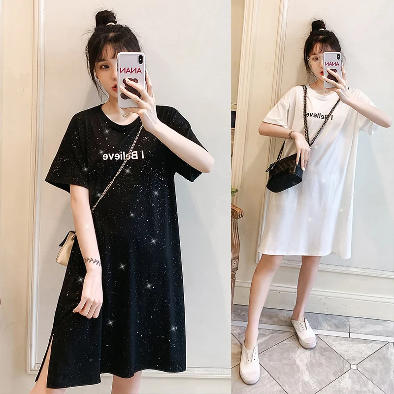 Summer Large Size Loose Thin Cotton Maternity Dress Korean Fashion O Neck Sweet Clothes for Pregnant Women Pregnancy
Summer Large Size Loose Thin Cotton Maternity Dress Korean Fashion O Neck Sweet Clothes for Pregnant Women Pregnancy