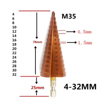 4-32 steel plate hole opener hole punch M35 triangular shaped hole expanding pagoda bit tool table step drill
4-32 steel plate hole opener hole punch M35 triangular shaped hole expanding pagoda bit tool table step drill
