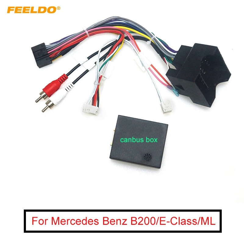 FEELDO автомобильный Android 16PIN кабель электропроводки с Canbus для Mercedes Benz B200/E