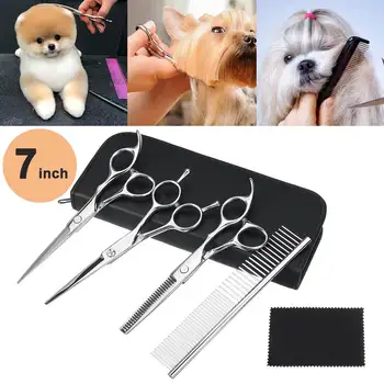 6pcs Stainless Steel Pet Dog Grooming Scissors Cat Hair Thinning Shear Sharp Edge Scissors Hairdressing Scissors for dogs
6pcs Stainless Steel Pet Dog Grooming Scissors Cat Hair Thinning Shear Sharp Edge Scissors Hairdressing Scissors for dogs