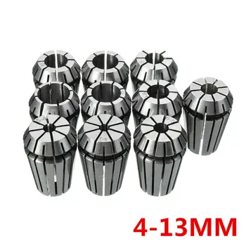 10x ER20 Silver 65Mn Milling Lathe Tool Spring Steel Collet CNC Engraving Kit