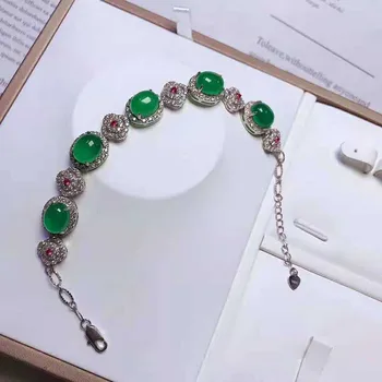 S925 silver inlaid chalcedony suit natural ice seed Jade Bracelet
S925 silver inlaid chalcedony suit natural ice seed Jade Bracelet
